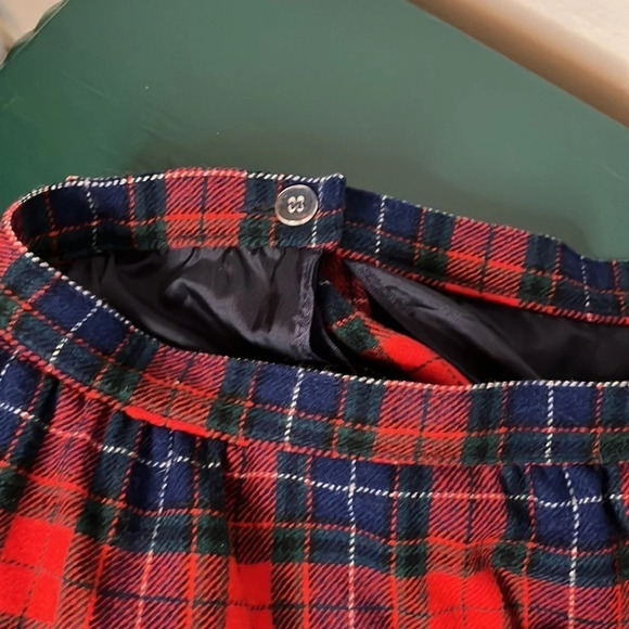 VTG Pendleton Red Plaid 100% Virgin Wool Skirt - Picture 6 of 10